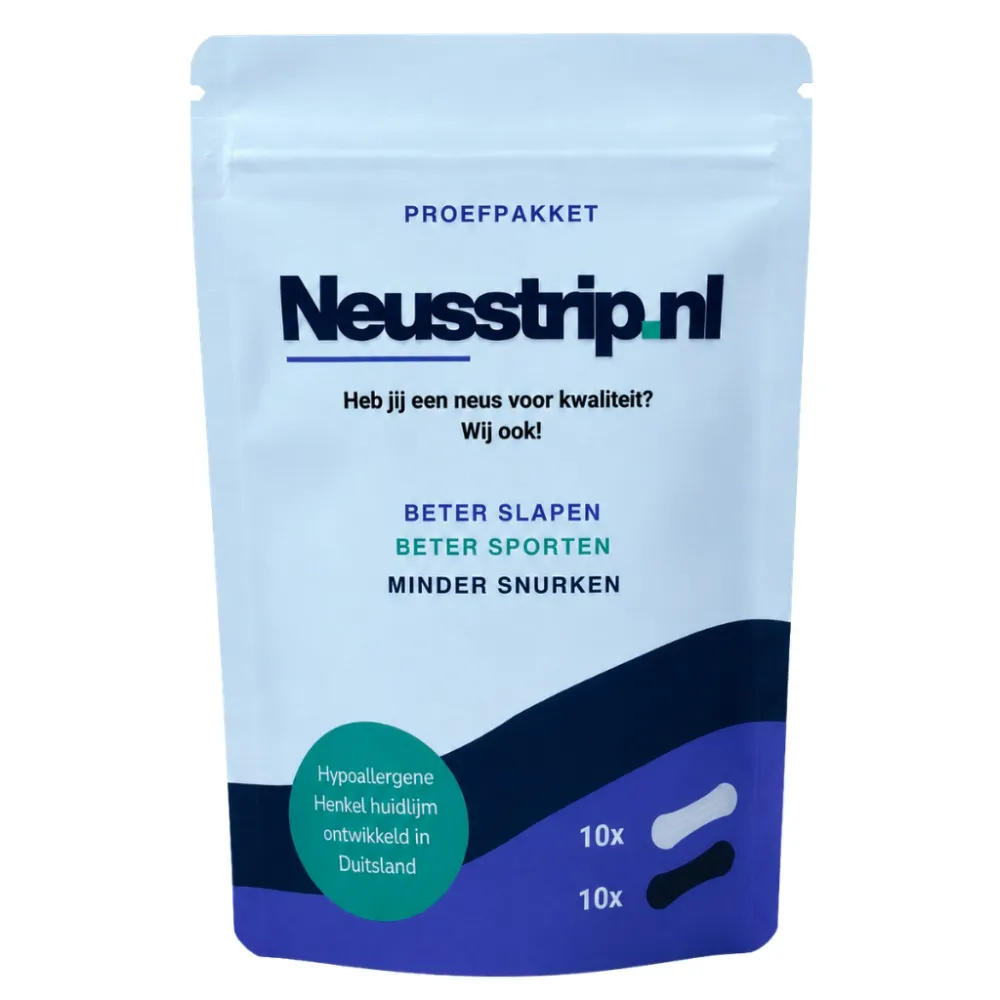 Proefpakket Neusstrips | Ovaal | Transparant & zwart | 20 stuks