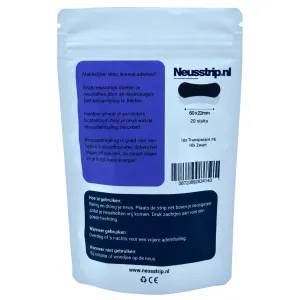Proefpakket Neusstrips | Ovaal | Transparant & zwart | 20 stuks