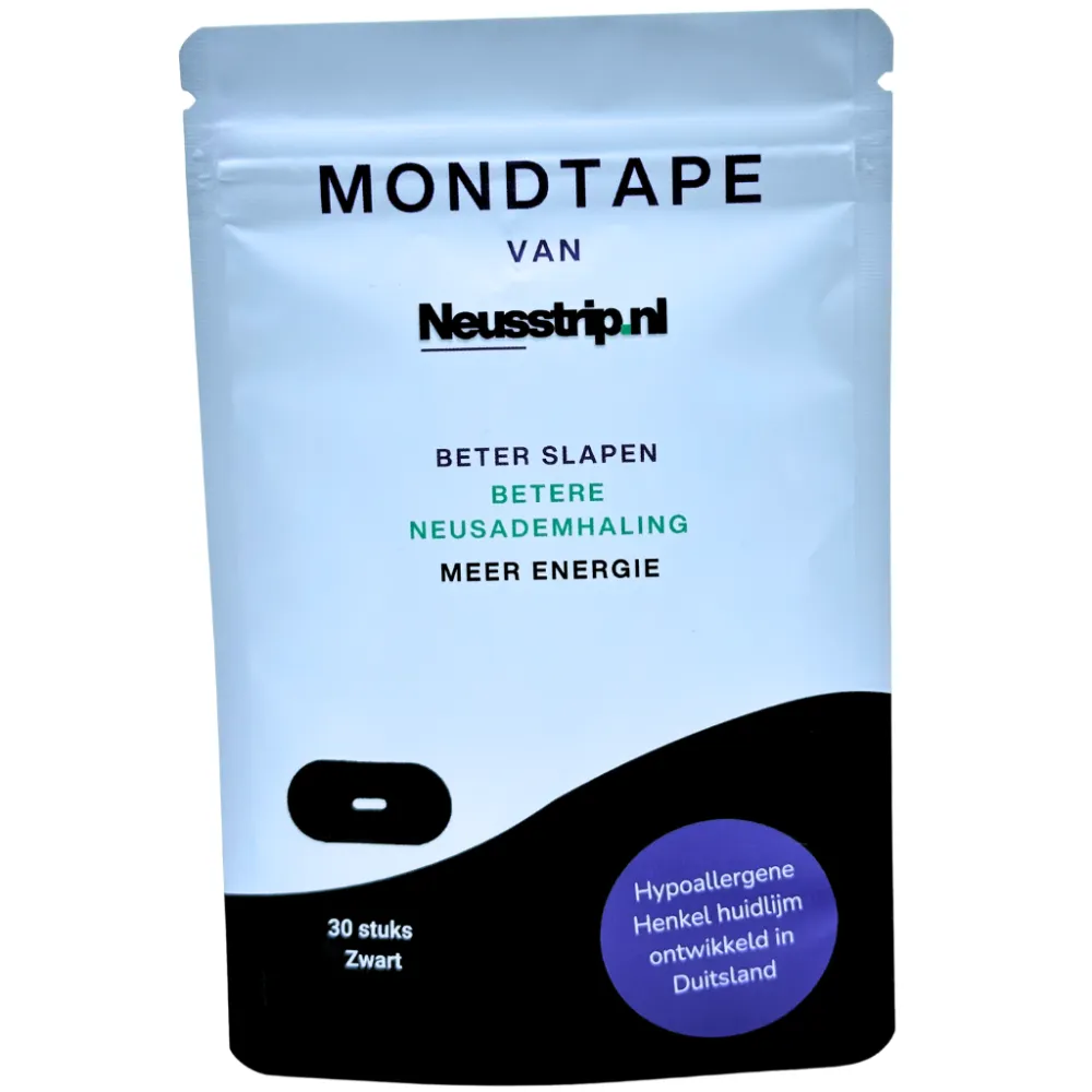 Zwarte mondtape | Ovaal | 30 stuks