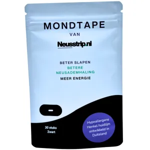 Zwarte mondtape | Ovaal | 30 stuks