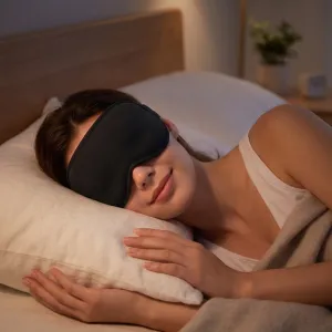 Slaapmasker 3d zwart superzacht