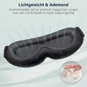 Slaapmasker | Verduisterend | Zacht | Zwart