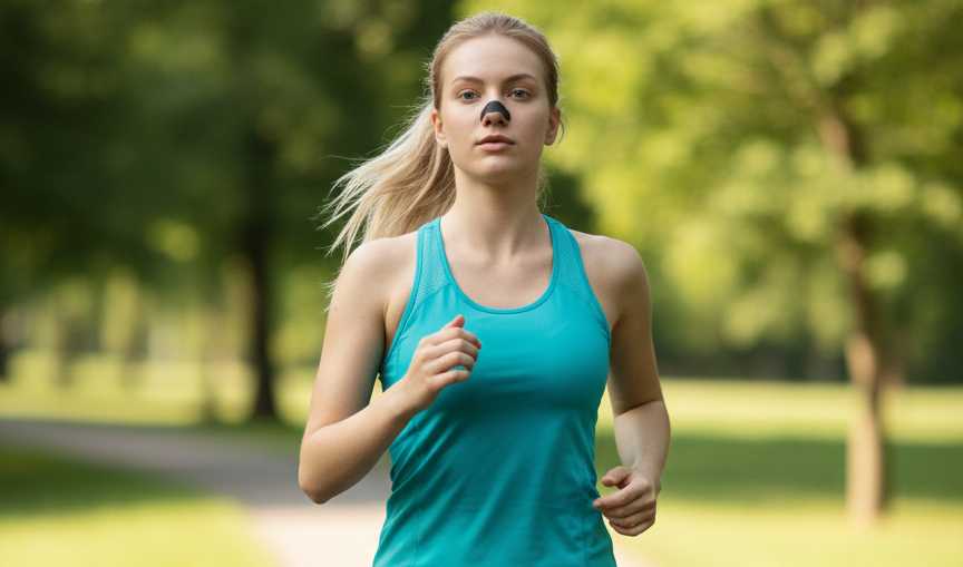 neusstrips hardlopen