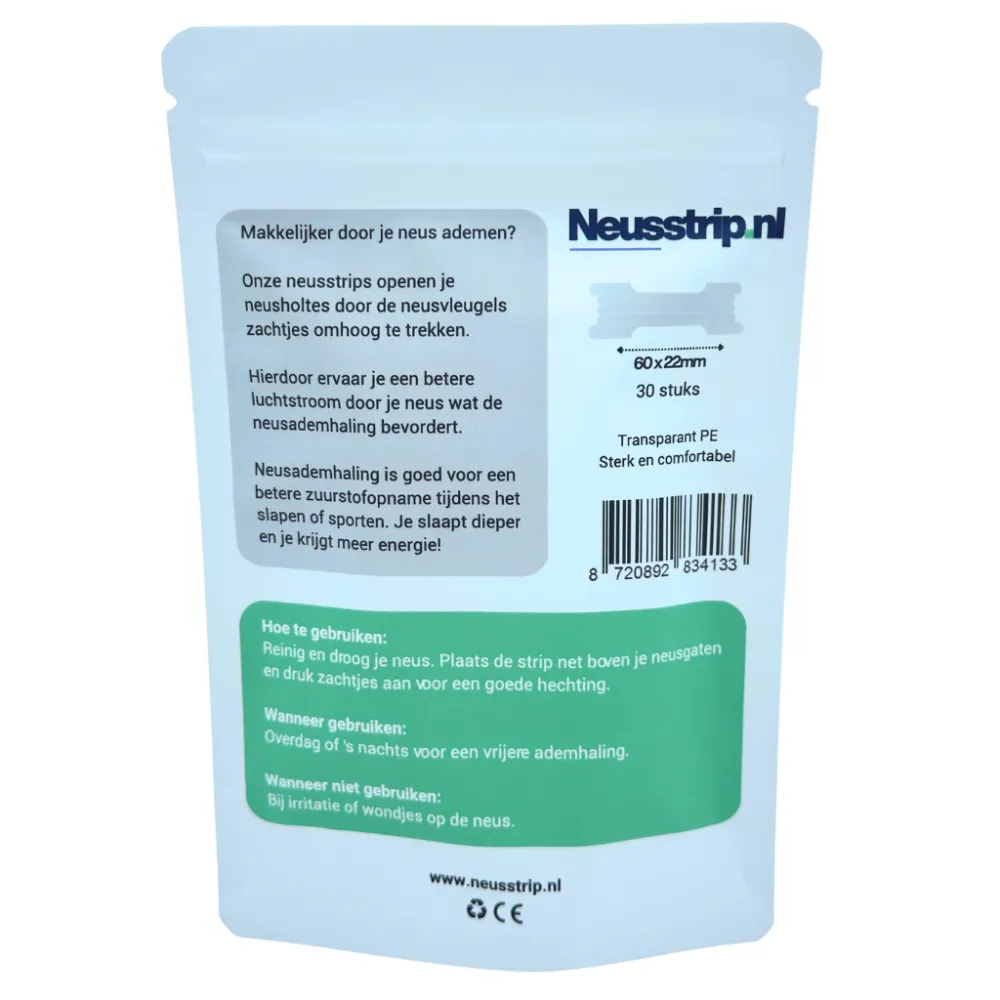 neusstrips hardlopen